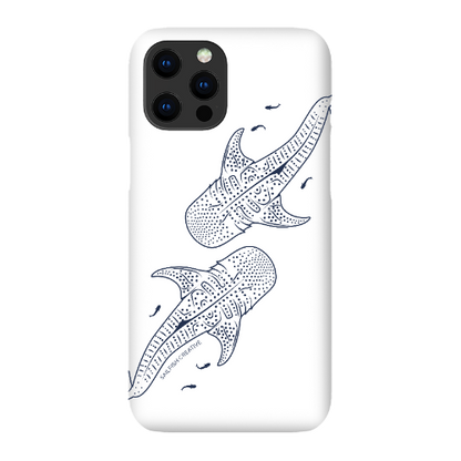 iPhone Snap Phone Case - Whale Sharks Outline - Sailfish Creative