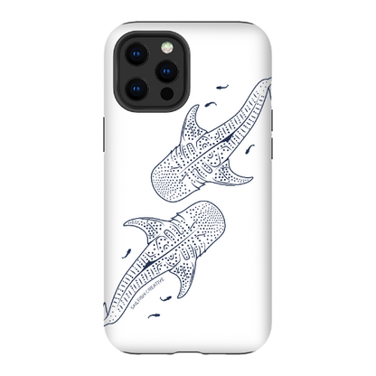 iPhone Tough Phone Case - Whale Sharks Outline - Sailfish Creative