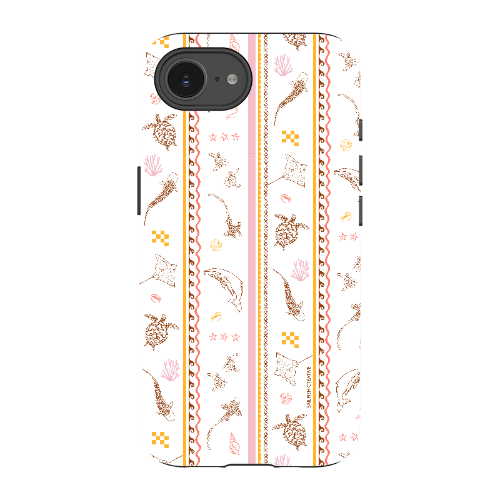 iPhone Tough Phone Case - Candy Stripes on White