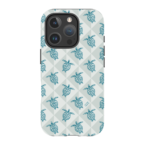 iPhone Tough Phone Case - Turtle Diamonds Coastal Storm