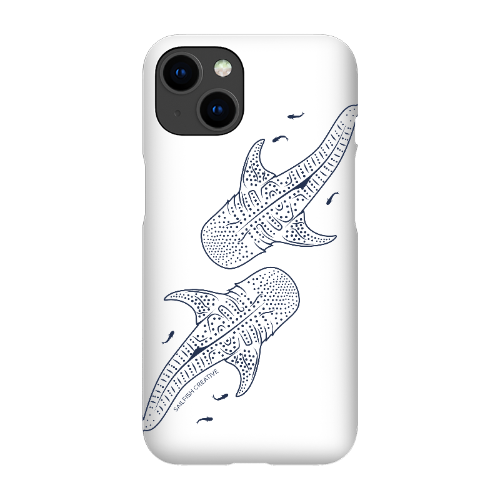 iPhone Snap Phone Case - Whale Sharks Outline - Sailfish Creative
