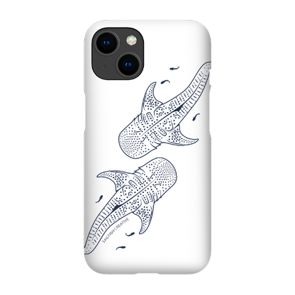iPhone Snap Phone Case - Whale Sharks Outline - Sailfish Creative