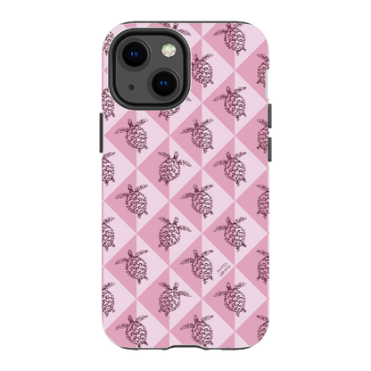 iPhone Tough Phone Case - Turtle Diamonds Orchid
