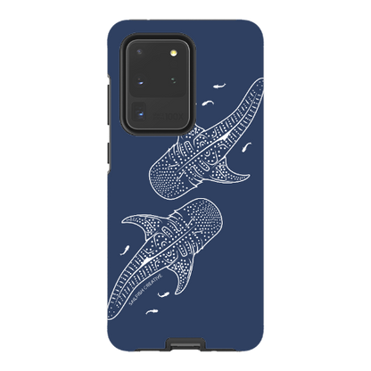 Samsung Tough Case - Whale Sharks Outline Navy - Sailfish Creative