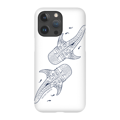 iPhone Snap Phone Case - Whale Sharks Outline - Sailfish Creative