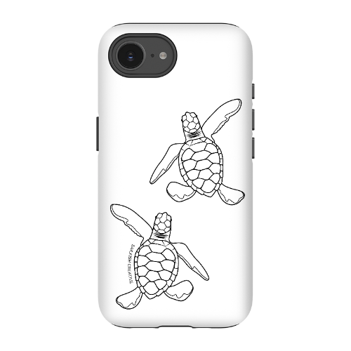 iPhone Tough Phone Case - Turtle Hatchlings Outline - Sailfish Creative