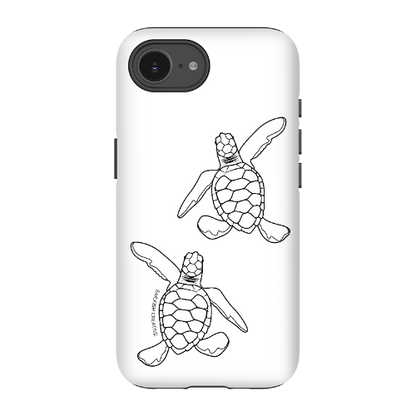 iPhone Tough Phone Case - Turtle Hatchlings Outline - Sailfish Creative