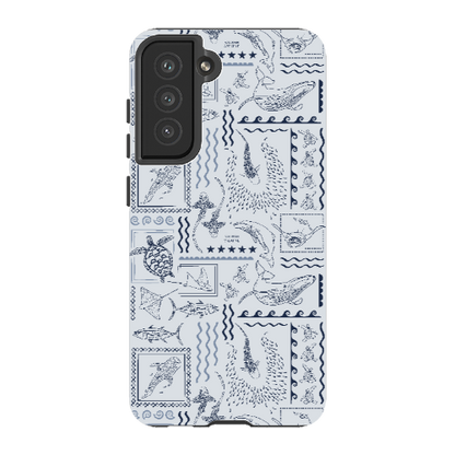 Samsung Tough Case - Busy Print Overcast Blue