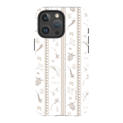 iPhone MagSafe Tough Phone Case - Candy Stripes Beige