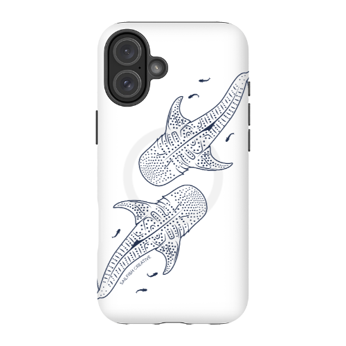 iPhone MagSafe Tough Case - Whale Sharks Outline - Sailfish Creative