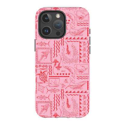 iPhone MagSafe Tough Phone Case - Busy Print Pink