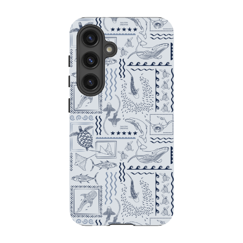 Samsung Tough Case - Busy Print Overcast Blue