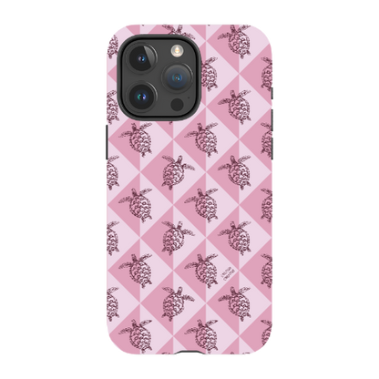 iPhone Tough Phone Case - Turtle Diamonds Orchid