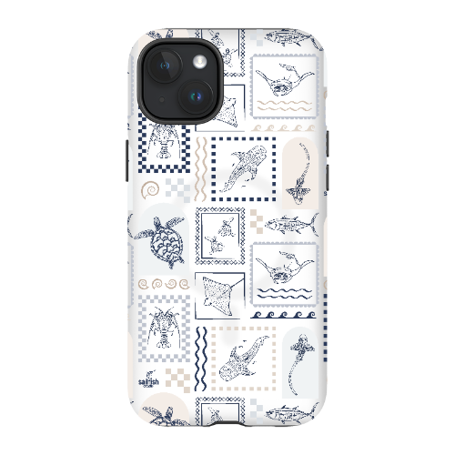 iPhone MagSafe Tough Phone Case - Arches Print Beige
