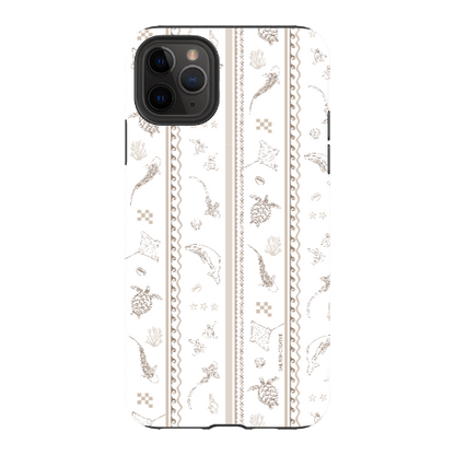 iPhone Tough Phone Case - Candy Stripes Beige