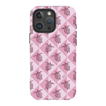 iPhone Tough Phone Case - Turtle Diamonds Orchid