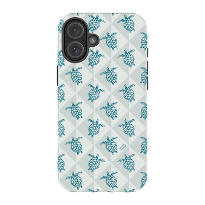 iPhone Tough Phone Case - Turtle Diamonds Coastal Storm