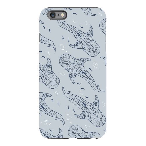 iPhone Tough Phone Case - Whale Sharks Pattern