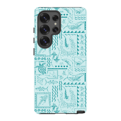 Samsung Tough Case - Busy Print Teal