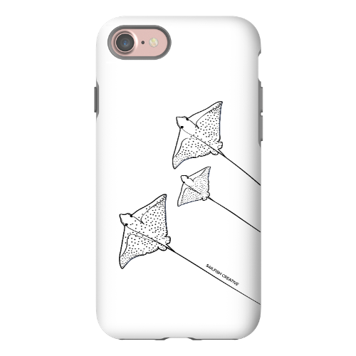 iPhone Tough Phone Case - Eagle Ray Outline - Sailfish Creative