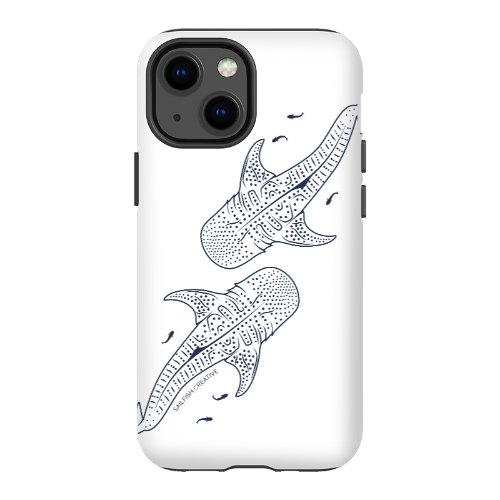 iPhone Tough Phone Case - Whale Sharks Outline - Sailfish Creative