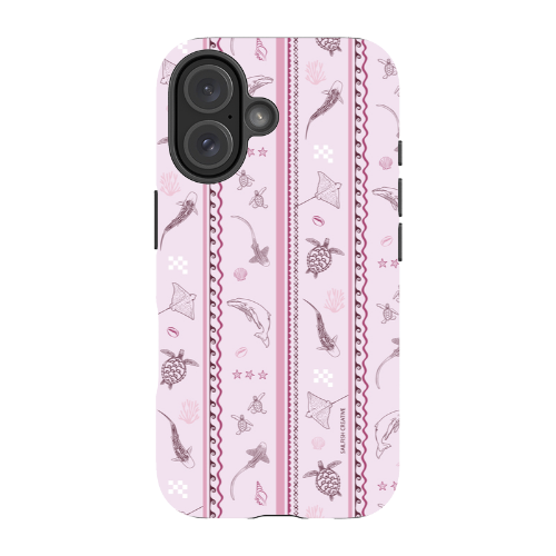 iPhone Tough Phone Case - Candy Stripes Orchid