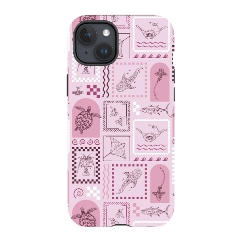 iPhone Tough Phone Case - Arches Print Orchid