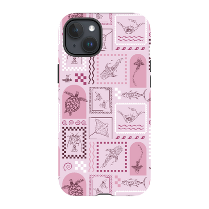 iPhone Tough Phone Case - Arches Print Orchid