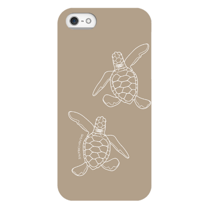 iPhone Tough Phone Case - Turtle Hatchlings Outline Natural - Sailfish Creative