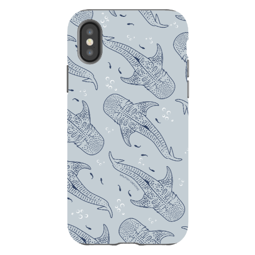 iPhone Tough Phone Case - Whale Sharks Pattern - Sailfish Creative
