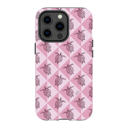 iPhone Tough Phone Case - Turtle Diamonds Orchid