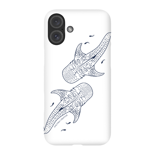 iPhone Snap Phone Case - Whale Sharks Outline - Sailfish Creative