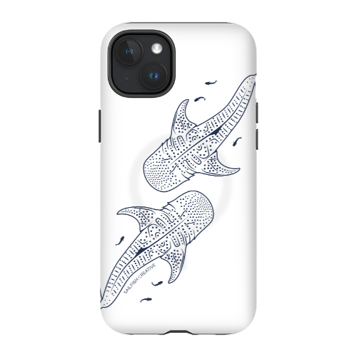 iPhone MagSafe Tough Case - Whale Sharks Outline - Sailfish Creative