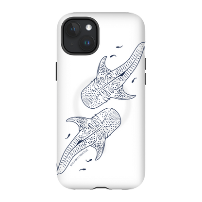 iPhone MagSafe Tough Case - Whale Sharks Outline - Sailfish Creative