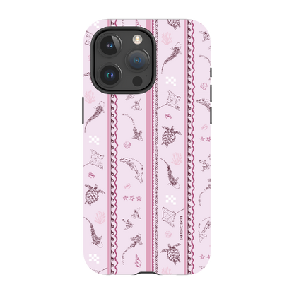 iPhone MagSafe Tough Phone Case - Candy Stripes Orchid