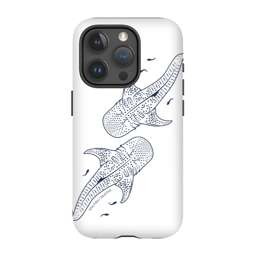 iPhone Tough Phone Case - Whale Sharks Outline - Sailfish Creative