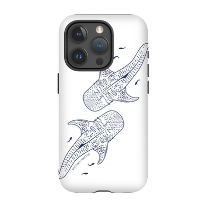 iPhone Tough Phone Case - Whale Sharks Outline - Sailfish Creative