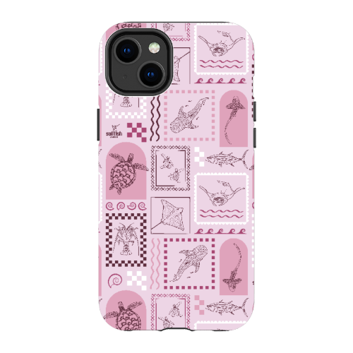 iPhone Tough Phone Case - Arches Print Orchid