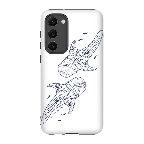 Samsung Tough Phone Case - Whale Sharks Outline - Sailfish Creative