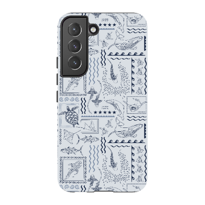 Samsung Tough Case - Busy Print Overcast Blue