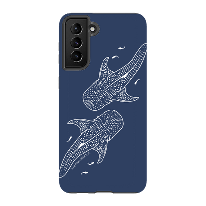 Samsung Tough Case - Whale Sharks Outline Navy - Sailfish Creative