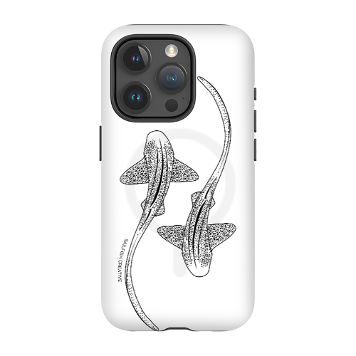 iPhone MagSafe Tough Case - Leopard Shark Outline - Sailfish Creative