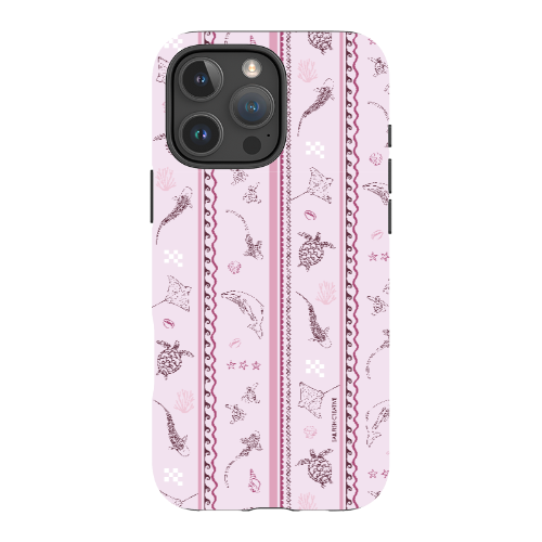 iPhone MagSafe Tough Phone Case - Candy Stripes Orchid