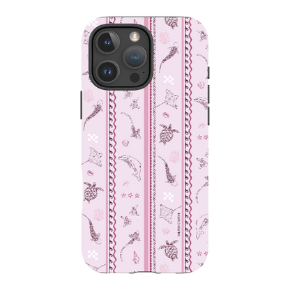 iPhone MagSafe Tough Phone Case - Candy Stripes Orchid