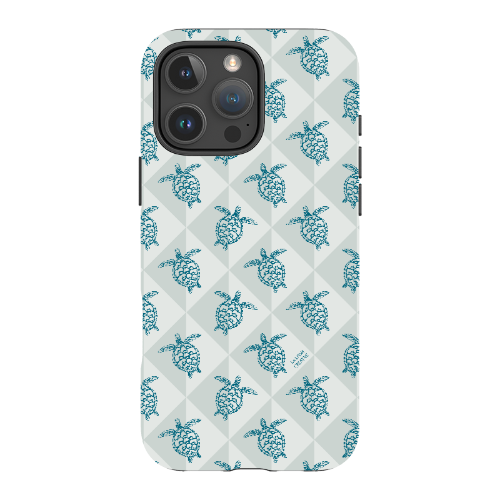 iPhone Tough Phone Case - Turtle Diamonds Coastal Storm
