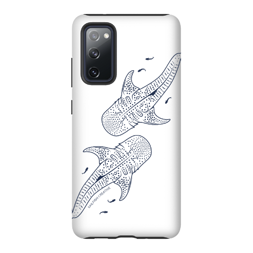 Samsung Tough Phone Case - Whale Sharks Outline - Sailfish Creative