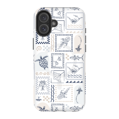 iPhone MagSafe Tough Phone Case - Arches Print Beige