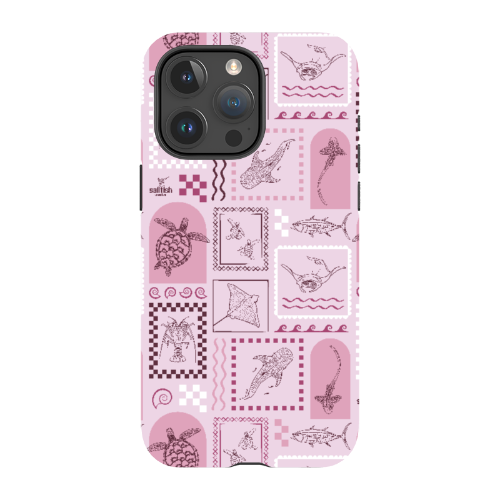 iPhone Tough Phone Case - Arches Print Orchid