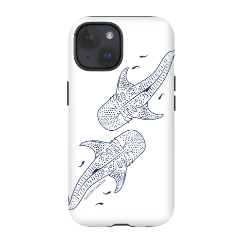 iPhone Tough Phone Case - Whale Sharks Outline - Sailfish Creative