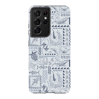 Samsung Tough Case - Busy Print Overcast Blue